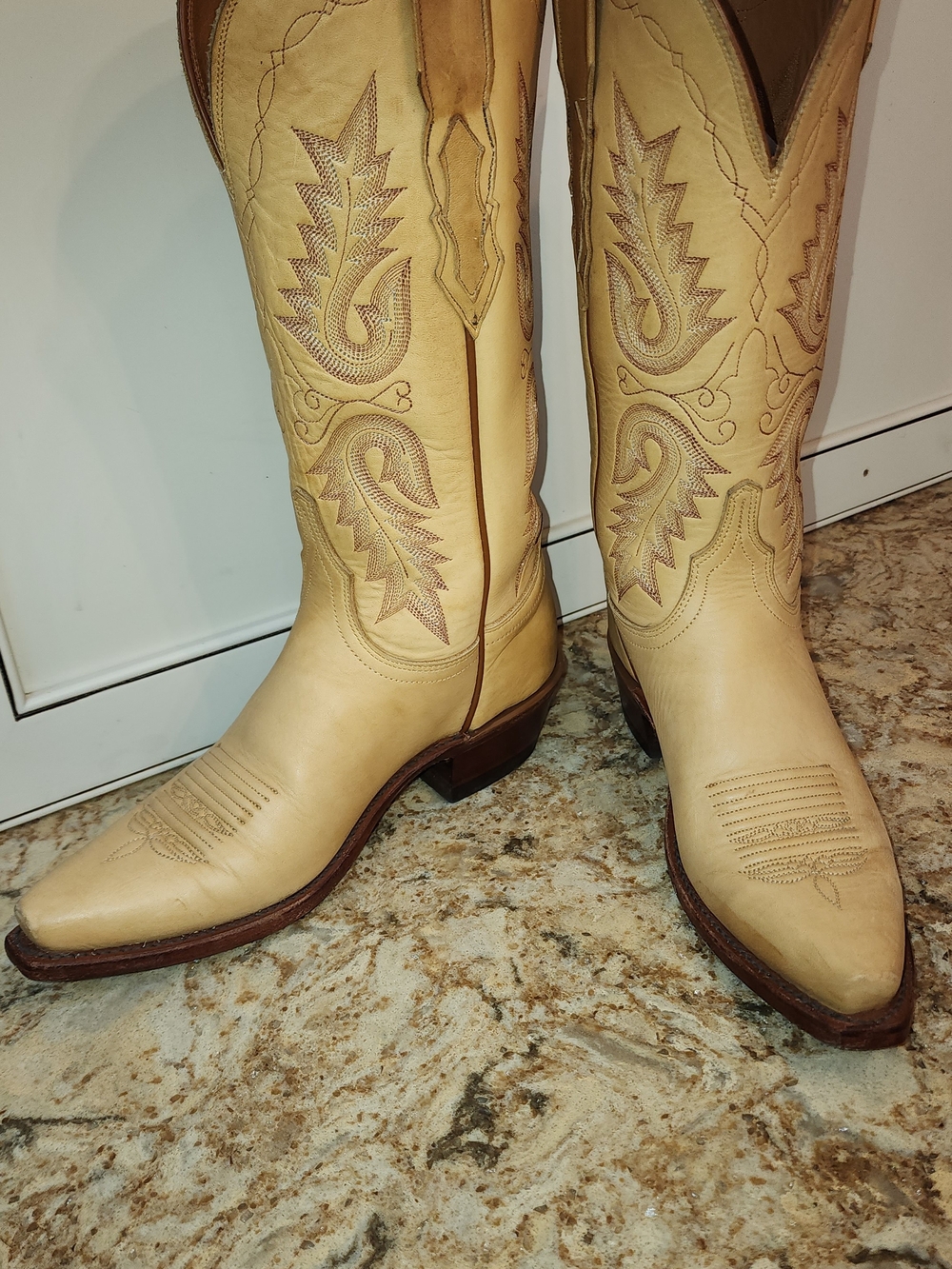 Authentic Lucchese 1883 N4502 Natural Tan Leather Size 6.5B!